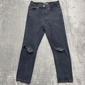 Levi Jeans Womens 30* Wedgie Straight Button Fly Distressed Grunge 28x25